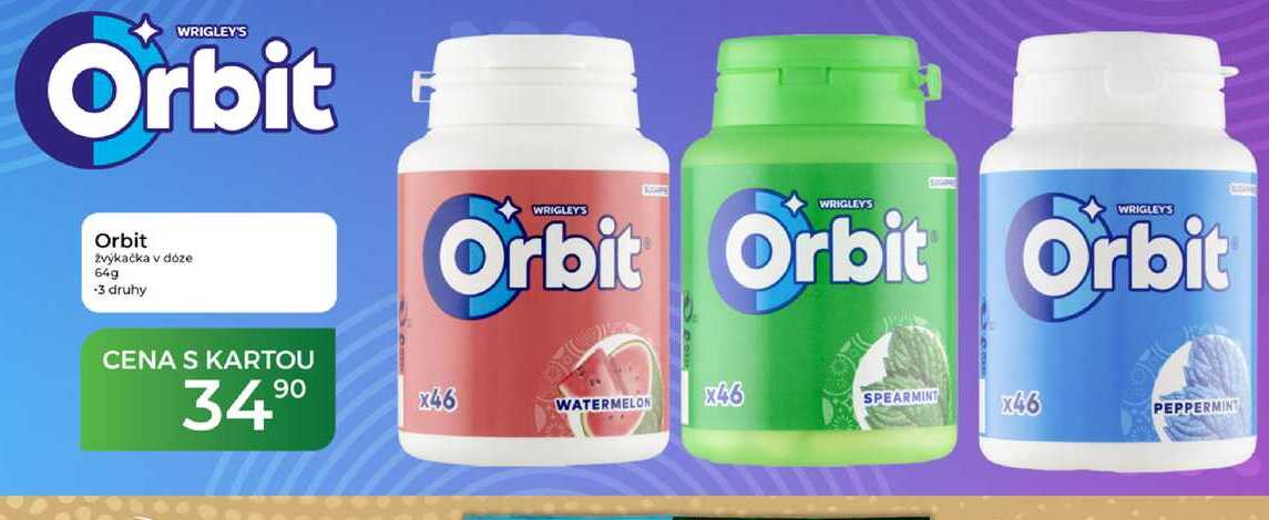 Orbit žvýkačka v dóze 64g 