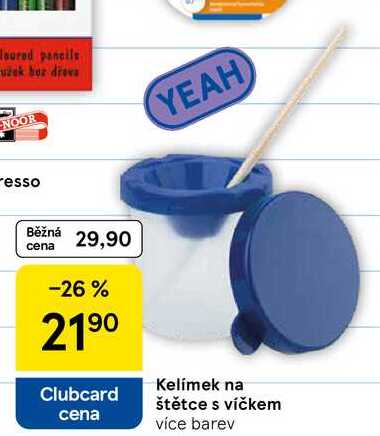 Kelímek na štětce s víčkem, více barev