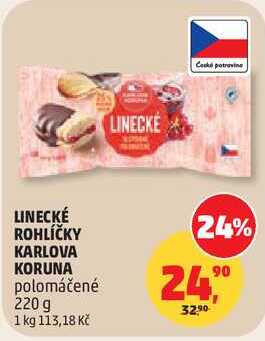 LINECKÉ ROHLÍČKY KARLOVA KORUNA polomáčené, 220 g 