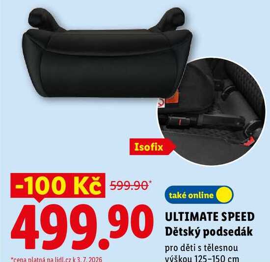 ULTIMATE SPEED Dětský podsedák 