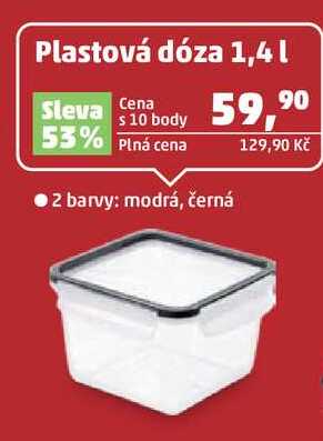Plastová dóza, 1,4 l