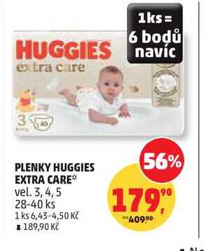 PLENKY HUGGIES EXTRA CARE vel. 3,4,5 28-40 ks