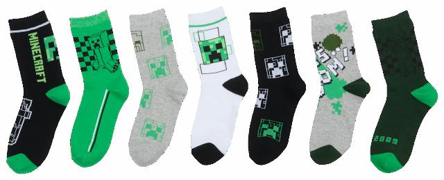 MINECRAFT Ponožky 7 párů