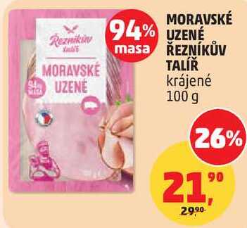 MORAVSKÉ UZENE ŘEZNÍKŮV TALÍŘ krájené, 100 g