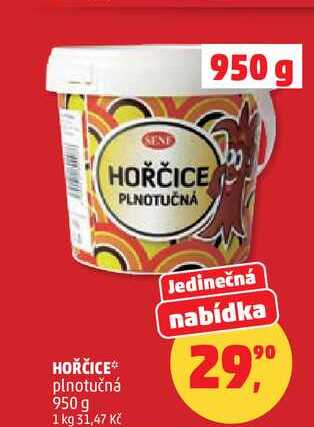 HOŘČICE plnotučná, 950 g 
