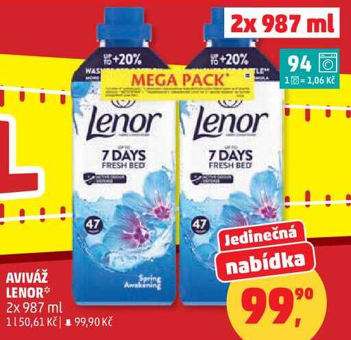 AVIVÁŽ LENOR, 2x 987 ml 