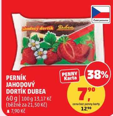 PERNÍK JAHODOVÝ DORTÍK DUBEA, 60 g