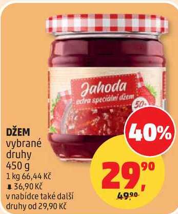 DŽEM vybrané druhy, 450 g
