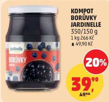 KOMPOT BORŮVKY JARDINELLE, 350/150 g