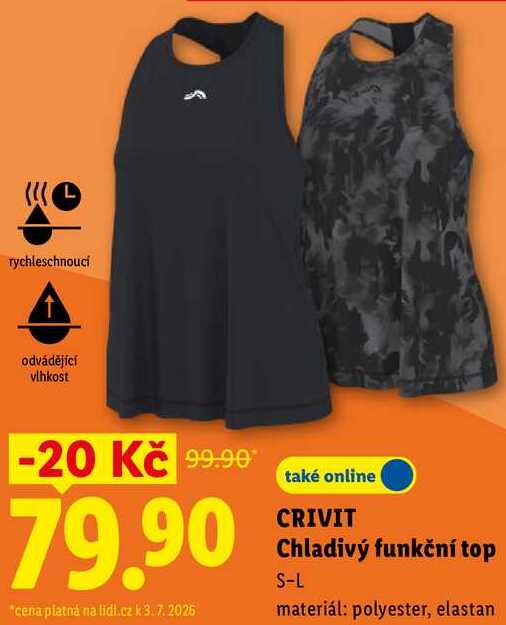 CRIVIT Chladivý funkční top
