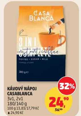 KÁVOVÝ NÁPOJ CASABLANCA 3v1, 180/140 g 