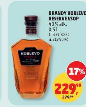 BRANDY KOBLEVO RESERVE VSOP 40% alk., 0,5 l