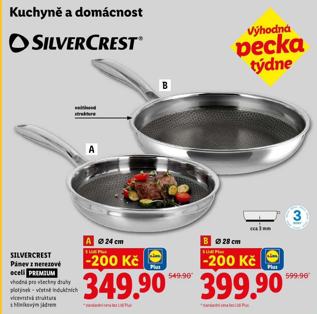 SILVERCREST Pánev z nerezové oceli PREMIUM