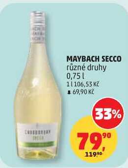 MAYBACH SECCO různé druhy, 0,75 l