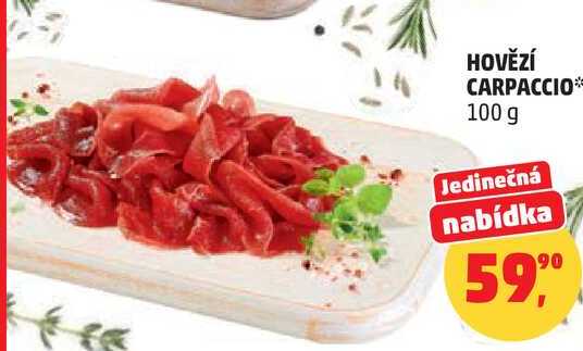 HOVĚZÍ CARPACCIO, 100 g 