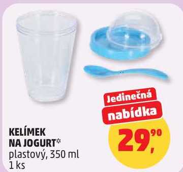 KELÍMEK NA JOGURT, plastový, 350 ml