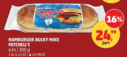 HAMBURGER BULKY MIKE MITCHELL'S, 6 ks, 300 g