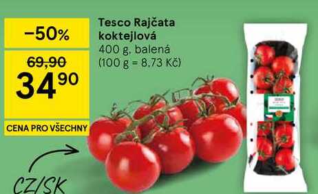 Tesco Rajčata koktejlová, 400 g, balená