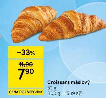 Croissant máslový, 52 g
