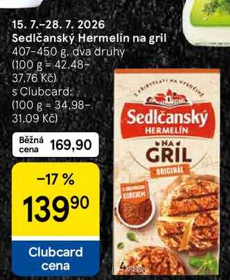 Sedlčanský Hermelín na gril 407-450 g