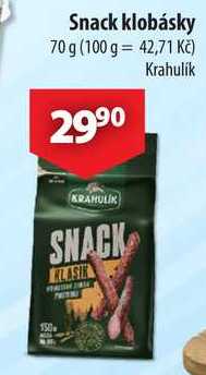 Snack klobásky, 70 g 