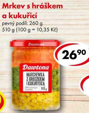 Mrkev s hráškem a kukuřicí, 510 g