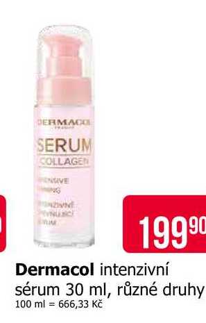 Dermacol intenzivní sérum 30 ml, různé druhy