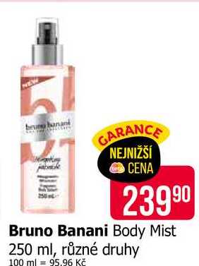 Bruno Banani Body Mist 250 ml, různé druhy