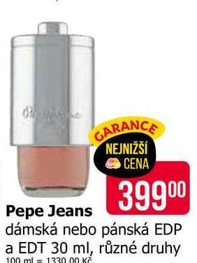 Pepe Jeans dámská nebo pánská EDP a EDT 30 ml, různé druhy