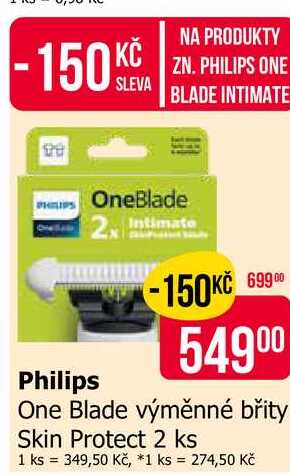 Philips OneBlade výměnné břity Skin Protect 2 ks