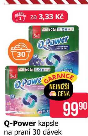 Q-Power kapsle na praní 30 dávek