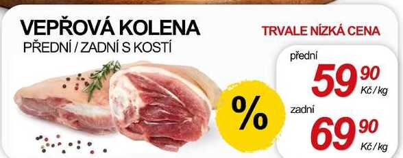 VEPŘOVÁ KOLENA PŘEDNÍ / ZADNÍ S KOSTÍ, 1 kg