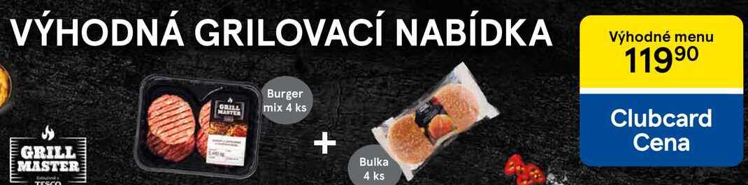 Burger mix 4 ks + Bulka 4 ks