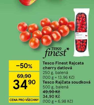 Tesco Finest Rajcata cherry datlová, 250 g, balená