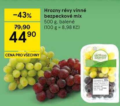Hrozny révy vinné bezpeckové mix, 500 g, balené