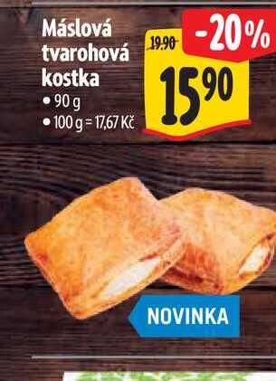 Máslová tvarohová kostka 90g