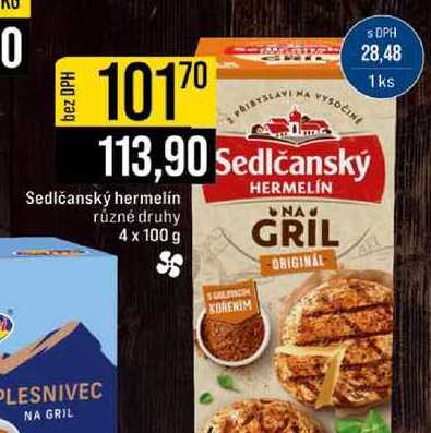 Sedlčanský hermelín různé druhy 4 x 100 g