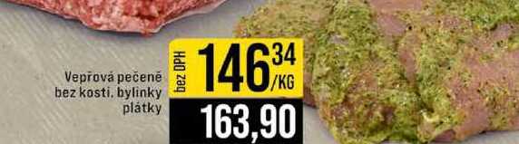 Vepřová pečené bez kosti, bylinky plátky 1kg
