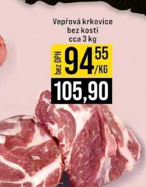 Vepřová krkovice bez kosti cca 3 kg