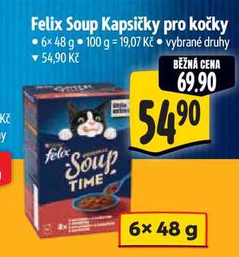 Felix Soup Kapsičky pro kočky 6x48 g