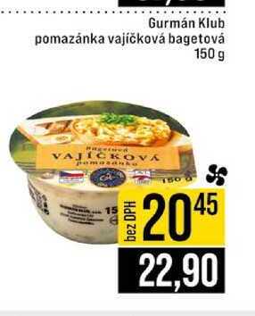 Gurmán Klub pomazánka vajíčková bagetová 150 g