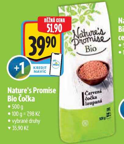 Nature's Promise Bio Čočka 500 g