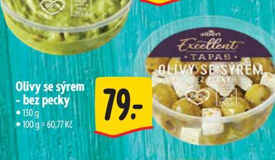 Olivy se sýrem bez pecky 130 g  