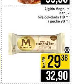 Algida Magnum nanuk bílá čokoláda 110 ml la peche 90 ml