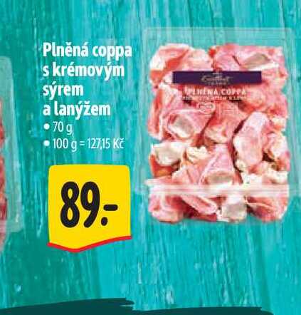 Plněná coppa s krémovým sýrem a lanýžem 70 g 