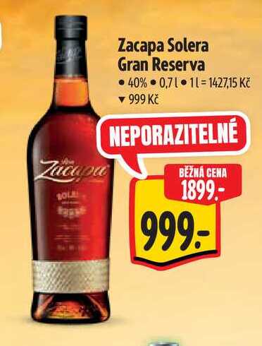Zacapa Solera Gran Reserva 0,7 l