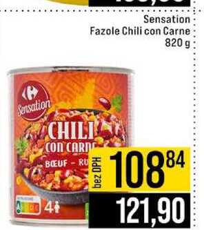 Sensation Fazole Chili con Carne 820g