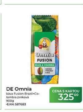DE Omnia káva Fusion Brazil+Co- lombia zrnková 900g