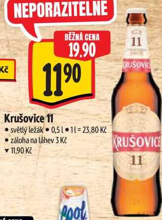 Krušovice 11, 0,5 l