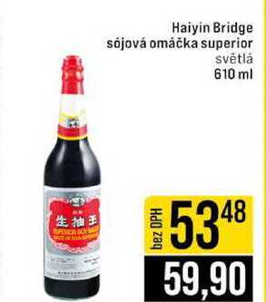 Haiyin Bridge sójová omáčka superior světlá 610 ml